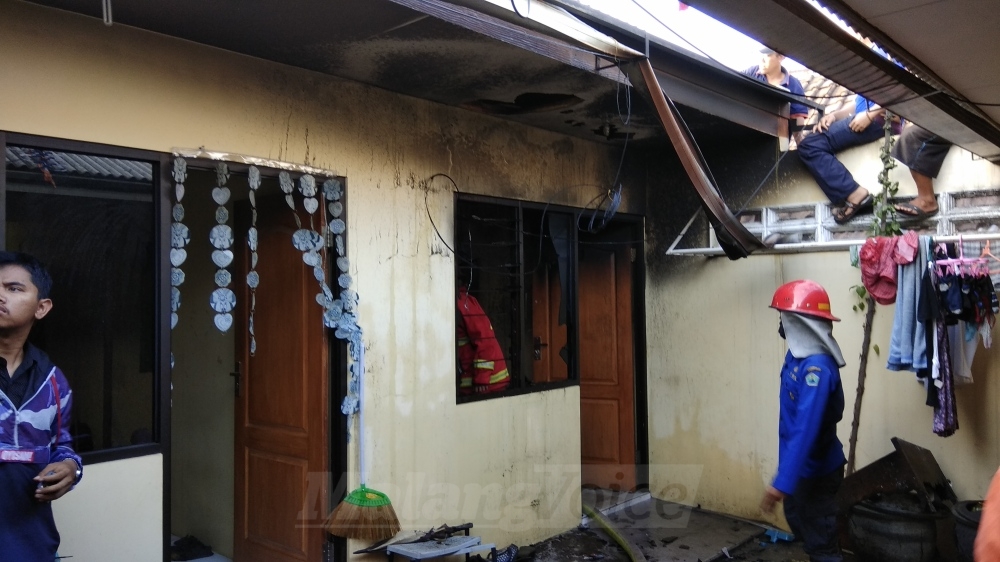 Ditinggal Pergi, Rumah Kos di Sawojajar Ludes Terbakar