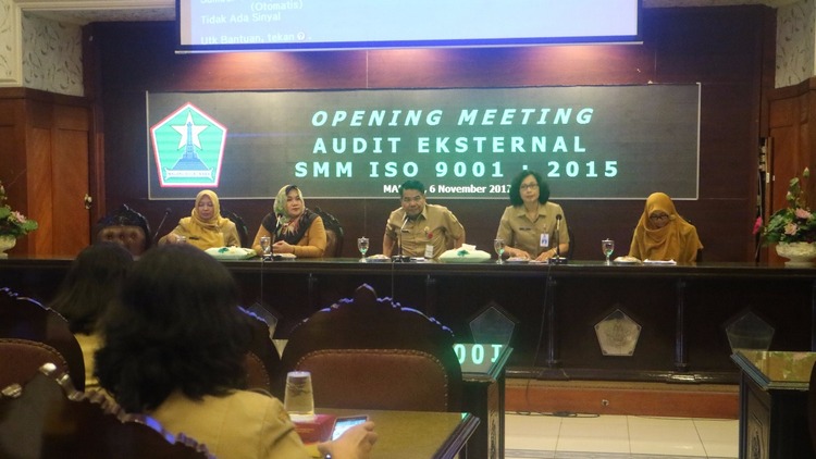 Opening Meeting Audit Eksternal ISO SMM 9001:2015 di Balai Kota Malang. (Istimewa)