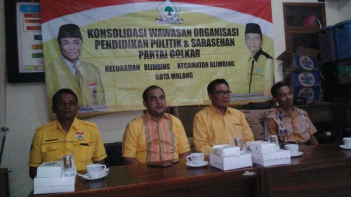 Suasana konsolidasi dan sarasehan Partai Golkar Kota Malang. (Istimewa)