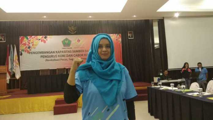 Wakil sekretaris KONI Kota Malang, Laily Fitriyah Liza Min Nelly. (deny rahmawan)