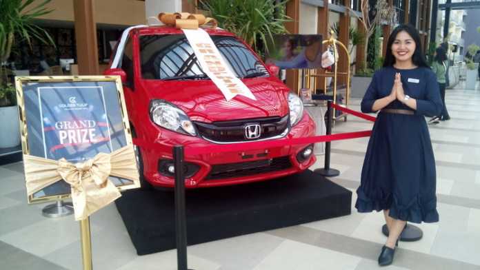 Grand Prize 1 unit mobil Honda Brio akan diundi saat malam pergantian tahun di Golden Tulip Holland Resort Batu. (Aziz Ramadani/MVoice)