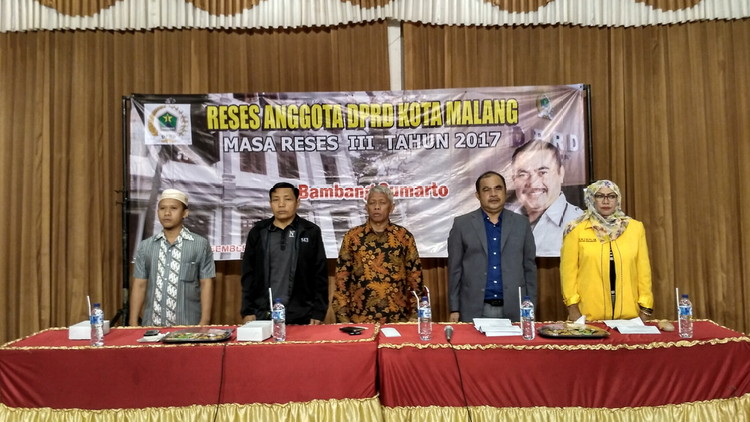 Suasana Reses anggota DPRD Kota Malang, Bambang Sumarto di Auditorium Masjid Sabilillah, Blimbing. (Muhammad Choirul)