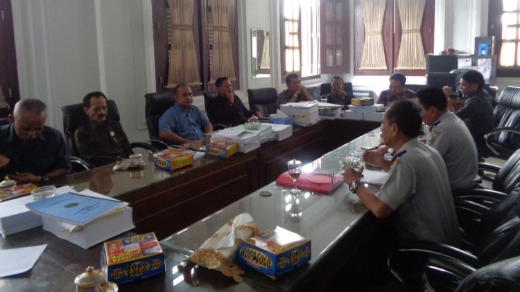 Komisi C DPRD Kota Malang menggelar rapat kerja dengan Dinas Perhubungan (Dishub). (Muhammad Choirul)