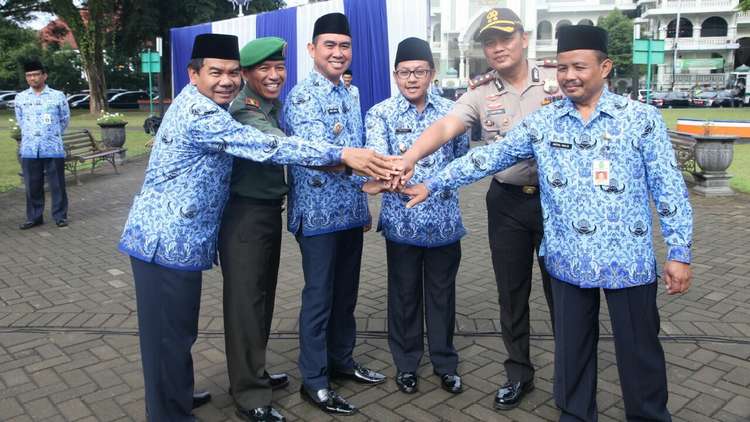 Wali Kota Malang, H Moch Anton, bersama jajaran Forkopimda. (Istimewa) 