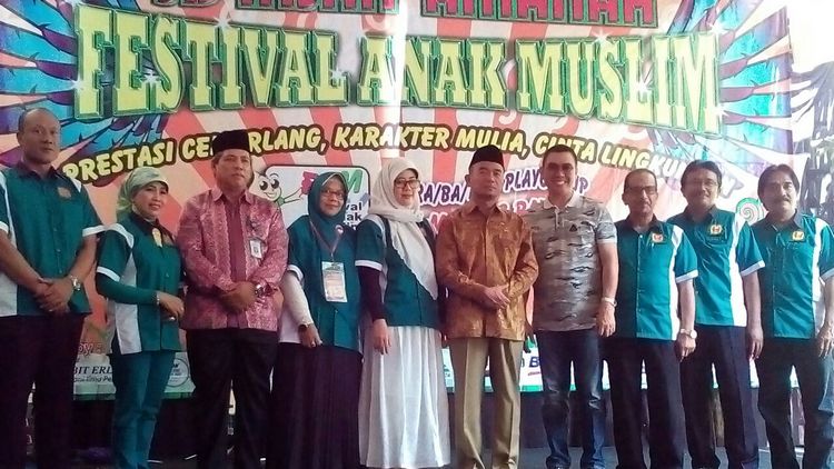 Wali Kota Malang, H Moch Anton, menghadiri Festival Anak Muslim di SD Insan Amanah. (Istimewa) 