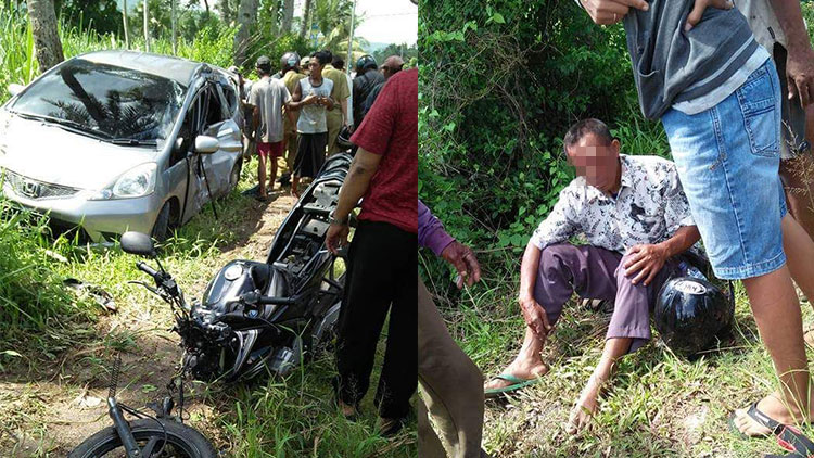 Kondisi Kendaraan dan korban Laka Lantas Gedog Wetan Kecamatan Turen. (Istimewa)
