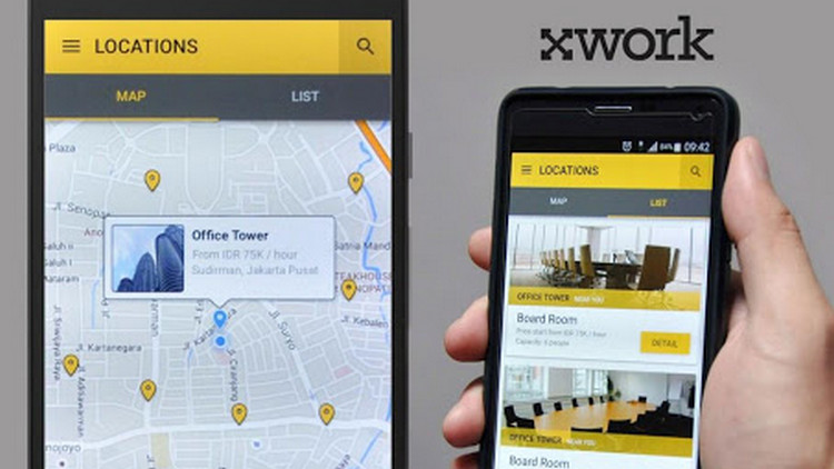 Aplikasi XWork Siap Sediakan Lebih dari 1000 Ruang Kerja 