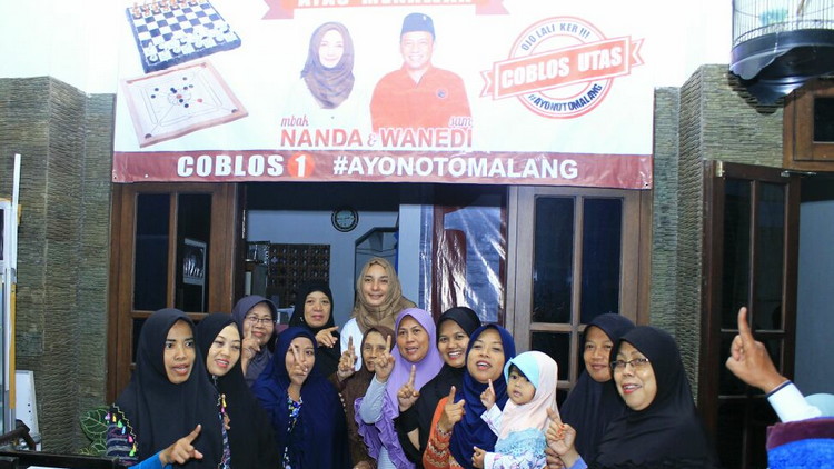 Calon Wali Kota Malang, Ya'qud Ananda Gudban saat berkampanye. (istimewa)