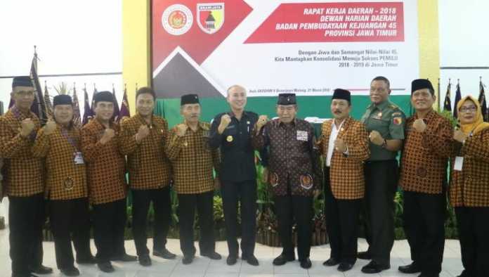 Pjs Wali Kota Malang, Wahid Wahyudi, menghadiri Rapat Kerja Dewan Harian Daerah Badan Pembudayaan Kejuangan 45 Provinsi Jawa Timur. (Istimewa) 