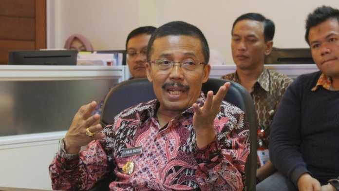 Sekretaris DPC PDI P Kota Batu Punjul Santoso. (Aziz/MVoice)