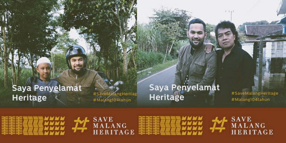 Dukungan Teuku Wisnu untuk Save Malang Heritage. (Istimewa)