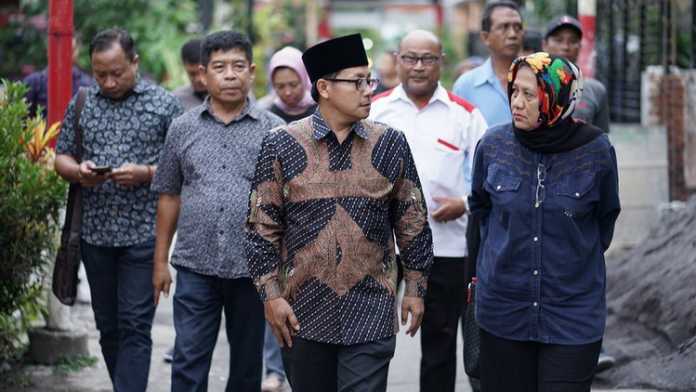 Paslon Wali Kota Malang, Sutiaji saat kampanye. (istimewa)