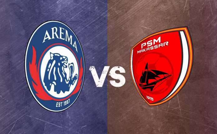 Arema FC kontra PSM Makassar. (Mvoice)