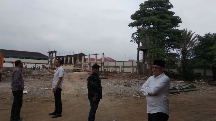 Lahan eks Baiduri Sepah Ballroom yang sudah rata dengan tanah usai pembongkaran. (Istimewa)