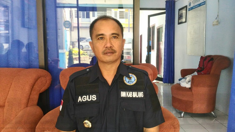 Kepala BNN Kabupaten Malang Letkol Laut (PM) Agus Musrichin. (Toski D)