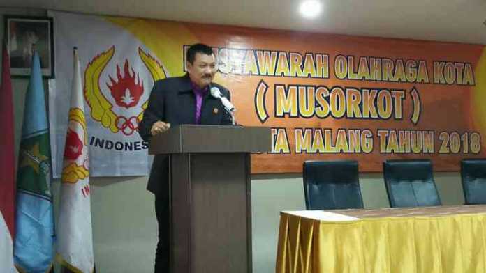 Ketua Umum KONI Kota Malang terpilih, Edy Wahyono. (Muhammad Choirul)