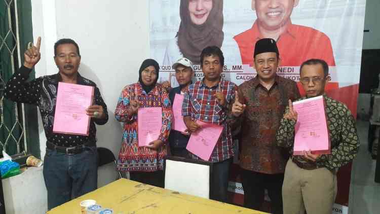 Kontrak politik kembali diteken Calon Wakil Wali Kota Malang, Ahmad Wanedi.(istimewa)