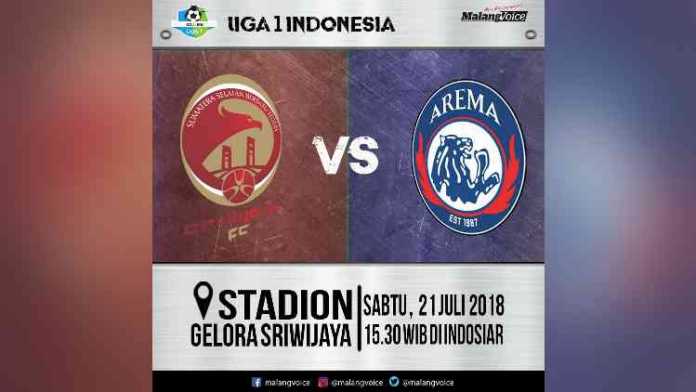 Sriwijaya FC kontra Arema FC. (MVoice)