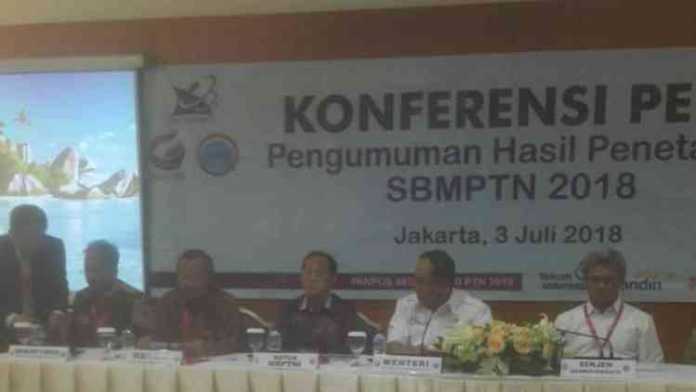 Pengumuman dan prescon SBMPTN oleh Panitia Pusat di Jakarta. (Istimewa)
