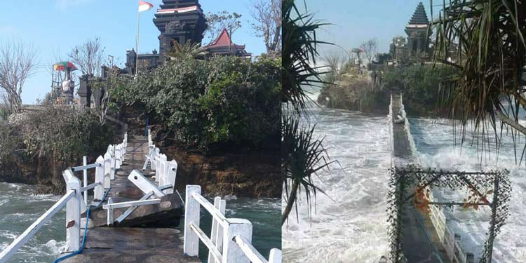 Jembatan Pura Ismoyo  Jati  di Balekambang Rusak Diterjang 