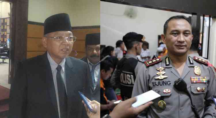 Bupati Malang Dr H Rendra Kresna dan Kapolres Malang AKBP Yade Setiawan Ujung. (Toski D)