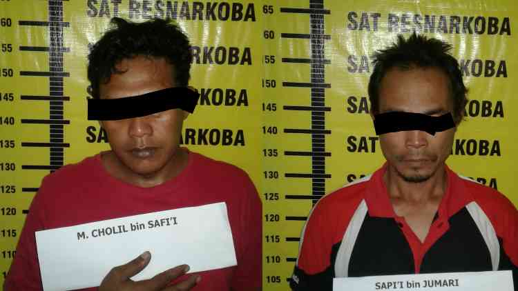 Beberapa pelaku dan barang bukti saat diamankan di Polres Malang. (Istimewa/Humas)