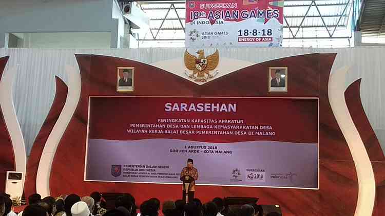 Gubernur Jawa Timur, Soekarwo saat memberi sambutan. (Istimewa)