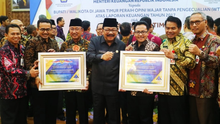 Kota Malang Dapatkan Penghargaan WTP ke-7