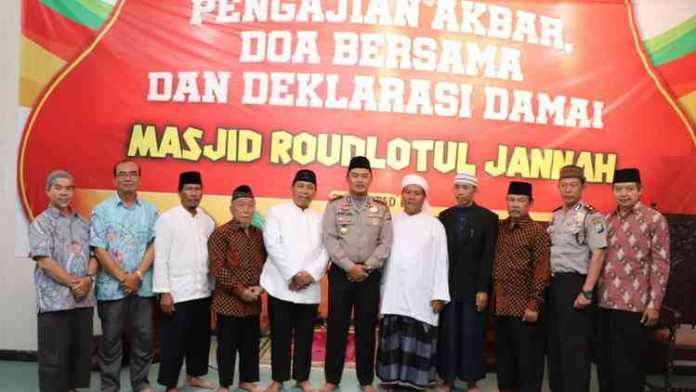 Ribuan jemaah LDII Kota Malang mengikuti Pengajian Akbar dan doa bersama. (Toski D)