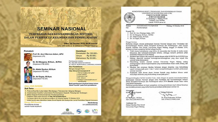 Korem 083/Bdj Klarifikasi Terkait Isu Penundaan Seminar Nasional FIS UM
