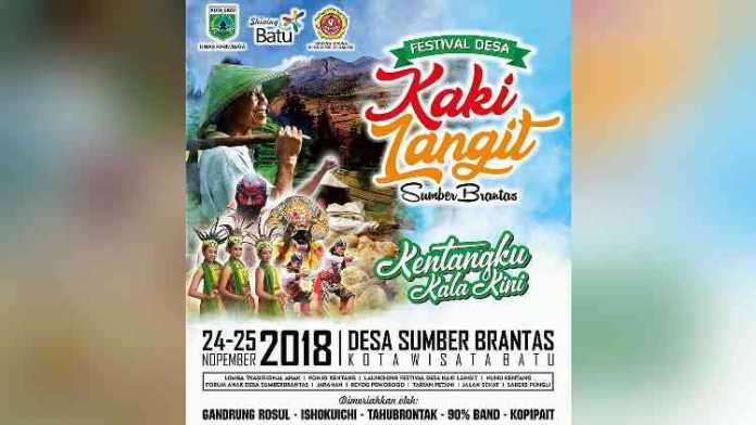 Poster Festival Kaki Langit desa Sumber Brantas, Kota Batu. (Istimewa)