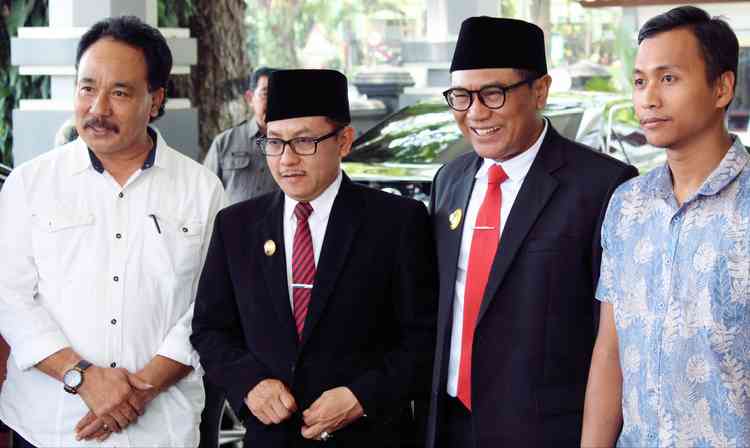 Wakil Wali Kota Malang Sofyan Edi Jarwoko bersama Wali Kota Malang Sutiaji. (Aziz Ramadani/MVoice)