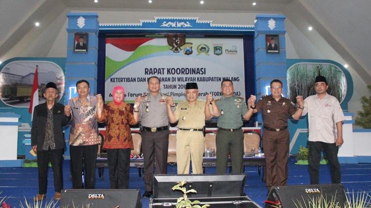 Jelang Pemilu Presiden 2019, Forkopminda Kabupaten Malang Gelar Rakor 3 Pilar