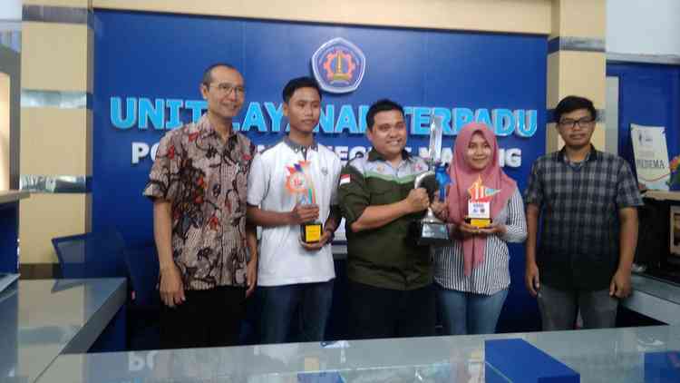 Mahasiswa Teknik Sipil Politeknik Negeri Malang (Polinema) kembali meraih juara dalam Kompetisi Bangunan Gedung Indonesia (KGBI). (Lisdya)
