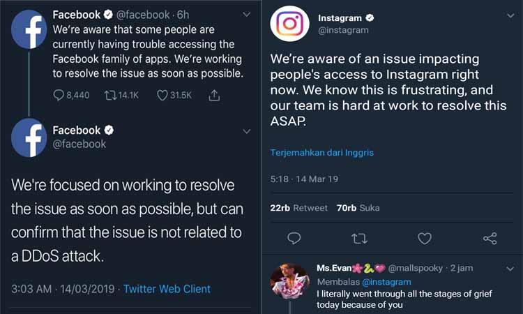 Instagram dan Facebook Down, Netizen Galau?