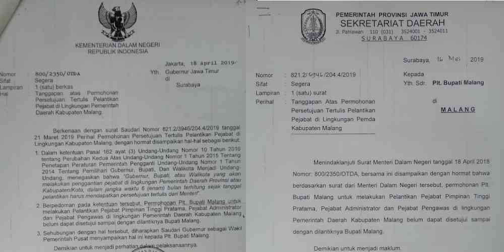 Soal Mutasi Jabatan Pemkab Malang, Muncul Surat Kemendagri hingga LiRa Soroti Dewan