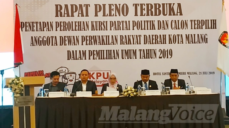 KPU Kota Malang Resmi Tetapkan 45 Caleg Terpilih