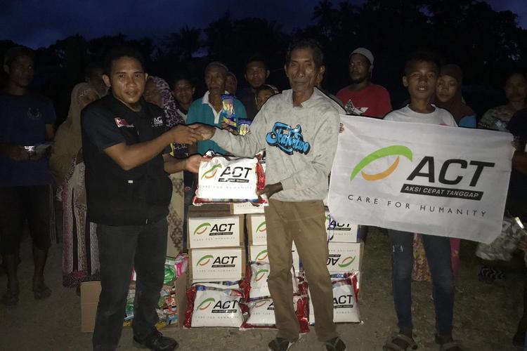 Bantuan ACT bagi warga terdampak gempa Maluku Utara. (Istimewa)