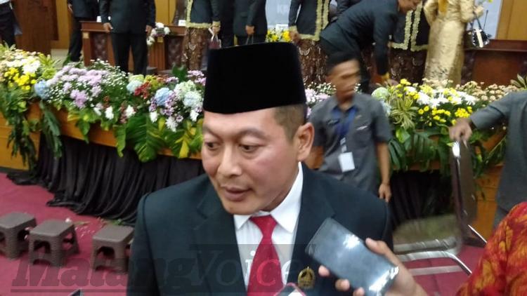 Ketua DPC PDIP Kabupaten Malang, Didik Gatot Subroto, saat ditemui ketika pelantikan beberapa waktu lalu. (Toski D).