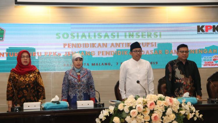 Wali Kota Malang Sutiaji menghadiri kegiatan sosialisasi KPK untuk guru PPKn se-Kota Malang, Sabtu (7/9). (Humas Pemkot Malang)