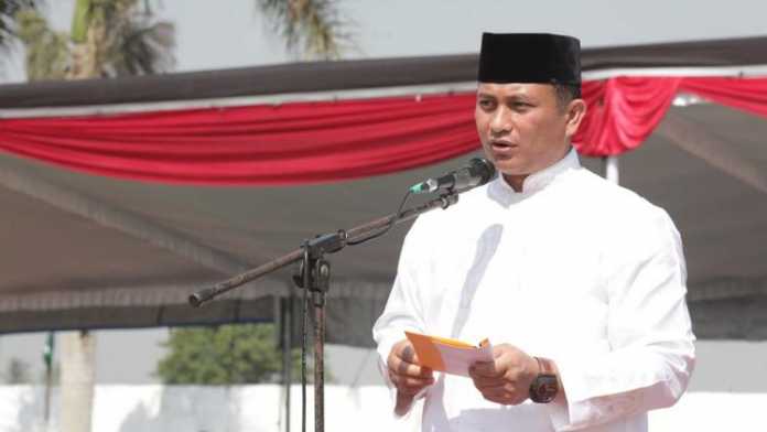 Kapolres Malang AKBP Yade Setiawan Ujung saat memimpin Upacara HSN 2019. (Istimewa/Humas).