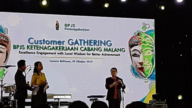 Wali Kota Malang Sutiaji mengikuti gathering BPJS Ketenagakerjaan Malang, Selasa (28/10). (Humas Pemkot Malang)