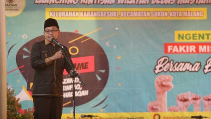Wali Kota Malang Sutiaji menghadiri peluncuran Rintisan Wilayah Bebas Mustahiq di kantor Kelurahan Karang Besuki, Rabu (23/10). (Humas Pemkot Malang)