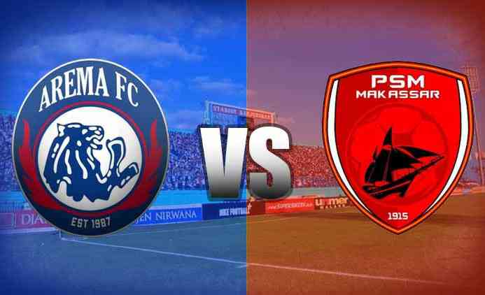 Arema FC vs PSM Makassar. (MVoice)