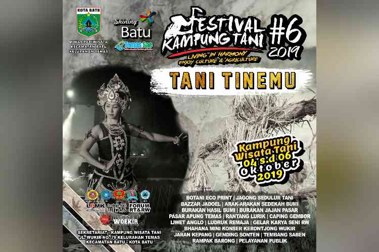 Poster Festival Kampung Tani #6 2019 bertajuk ‘Living In Harmoni, Tani Tinemu' yang bakal digelar akhir pekan ini. (Istimewa)
