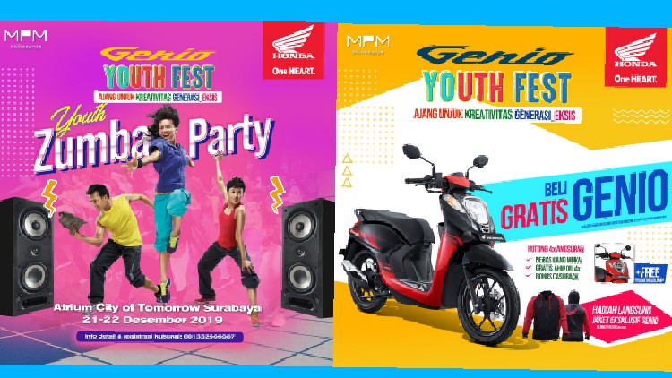 Genio Youth Fest, Bagikan Doorprize Satu Unit Honda Genio