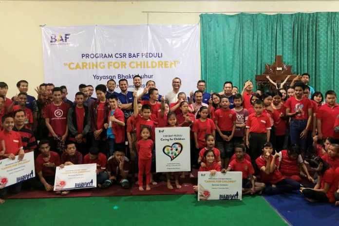 Program Caring For Children oleh PT Bussan Auto Finance (BAF) disambut antusias Yayasan Bhakti Luhur Kota Malang, Selasa (17/12). (Istimewa)
