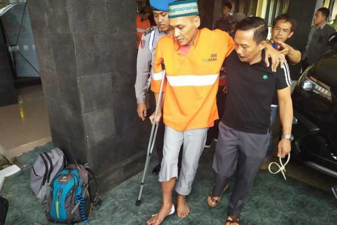 Salah satu tahanan kabur yang bisa ditangkap Polresta Malang Kota. (deny rahmawan)