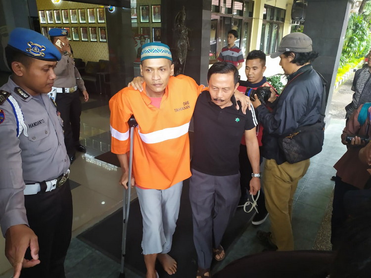 Satu tahanan kabur kembali ditangkap petugas Polresta Malang Kota. (deny rahmawan)