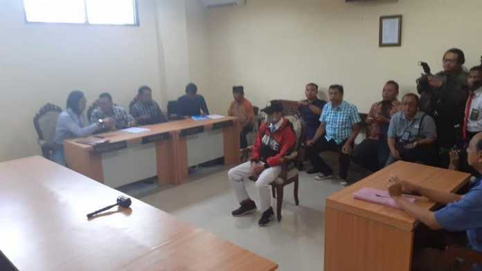 ZA saat mengikuti Sidang. (Istimewa)